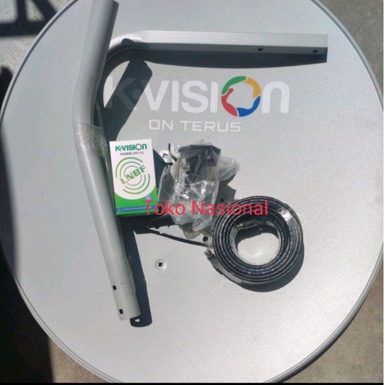 ODU Parabola Plat K Vision 60cm lengkap LNB dan Kabel