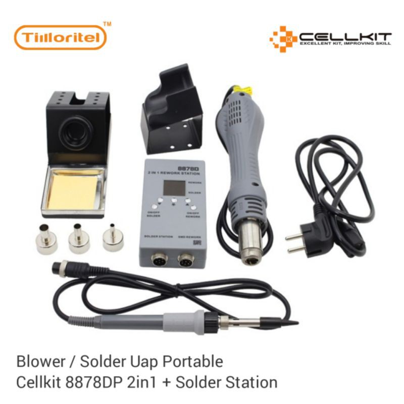 Blower / Solder Uap Portable Cellkit 8857D 2in1 + Solder Station