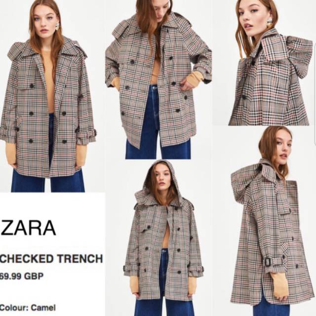 Branded Original Zara Trench Coat Mantel Brown (Sisa Export)
