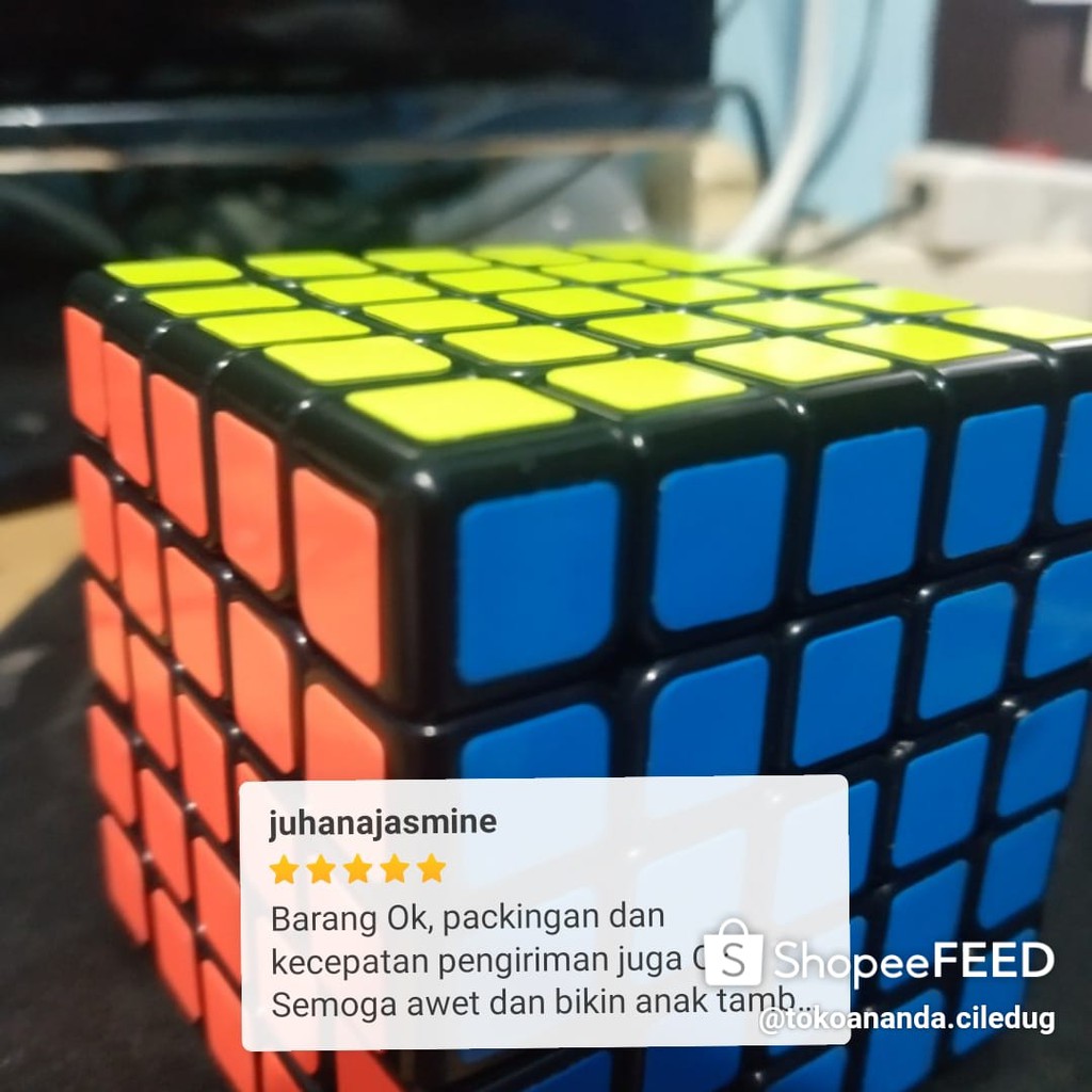 [Bisa COD] Rubik 4X4 Moyu Meilong Carbon Fiber Speed Cube