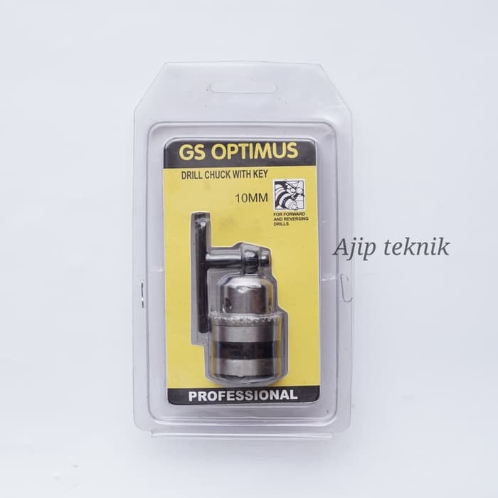 Kepala Bor Drill Chuck + Key 10mm OPTIMUS