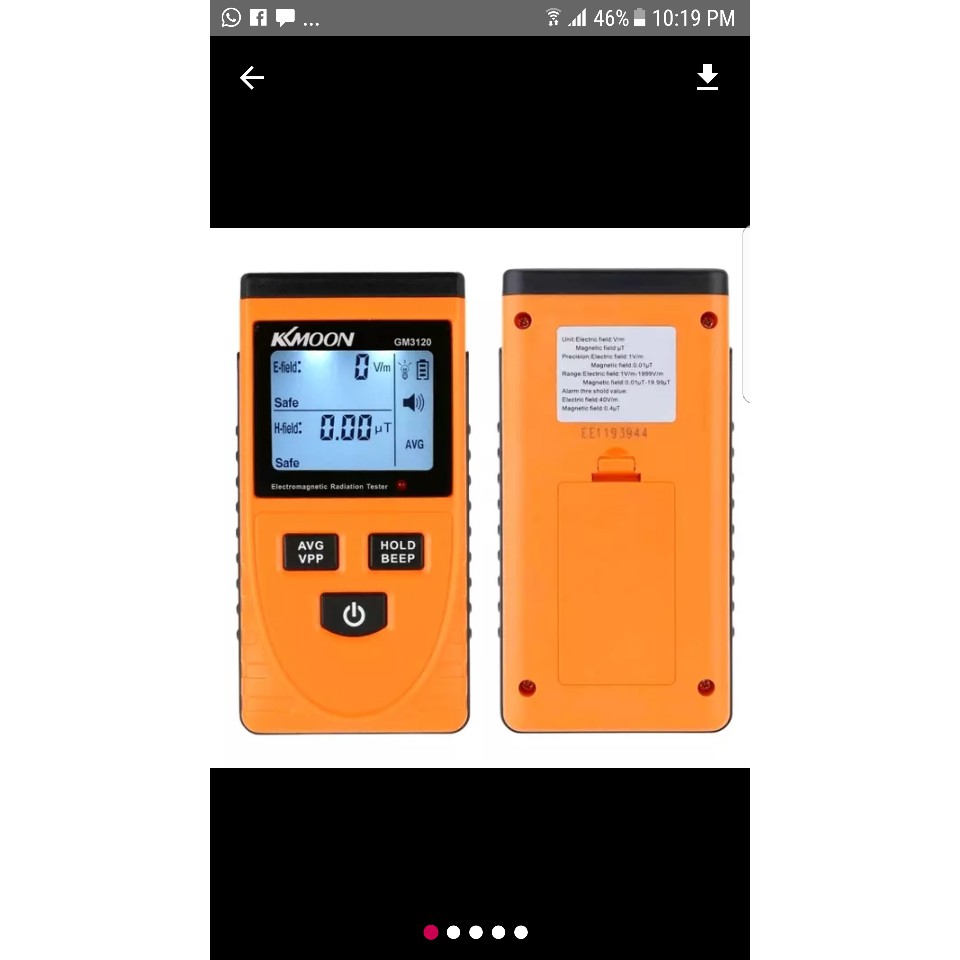 Detektor Radiasi Elektromagnetik Digital Detector Meter Dosimeter Test