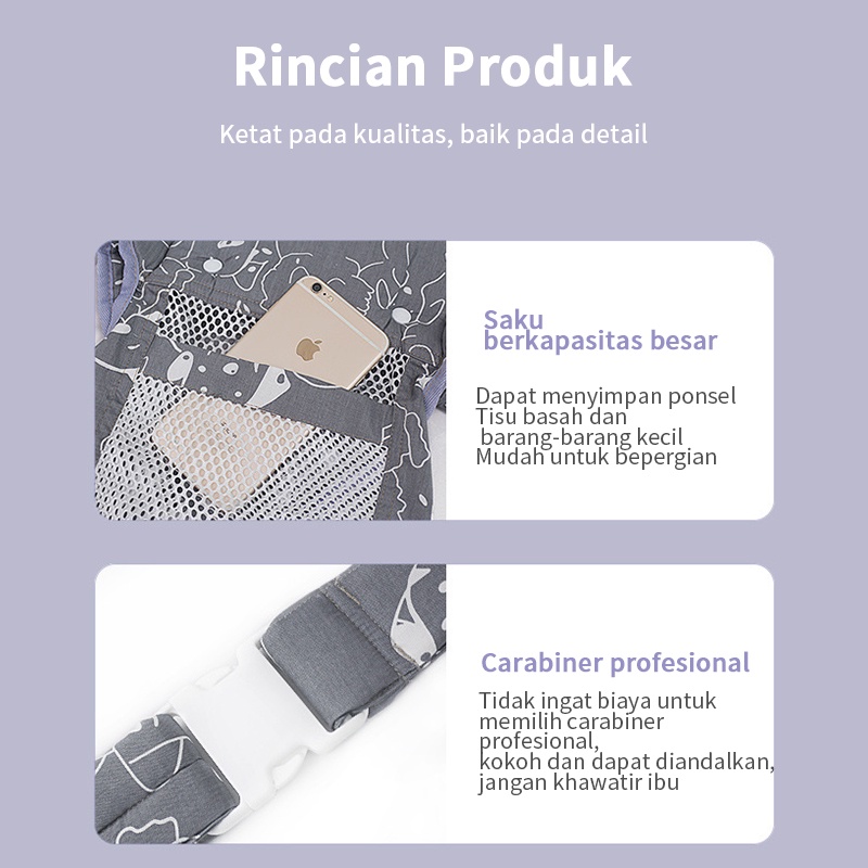 Original Gendongan Bayi Depan M Shape 0-36 bulan Newborn Ergonomis Gendongan ssc