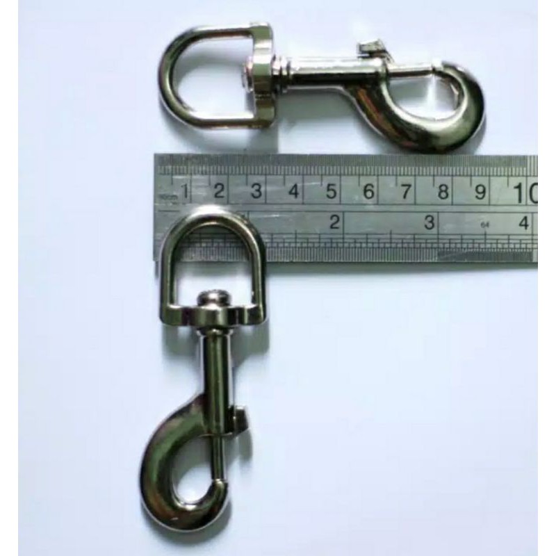 SNAP HOOK CANTELAN BUAT TALI TUNTUN ANJING STAINLESS & KUNING SELAYANG