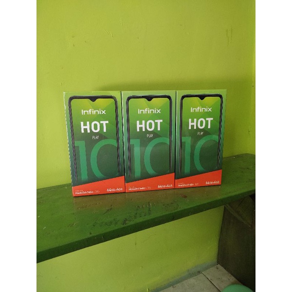 Infinix hot 10 play 4/64 gb garansi resmi