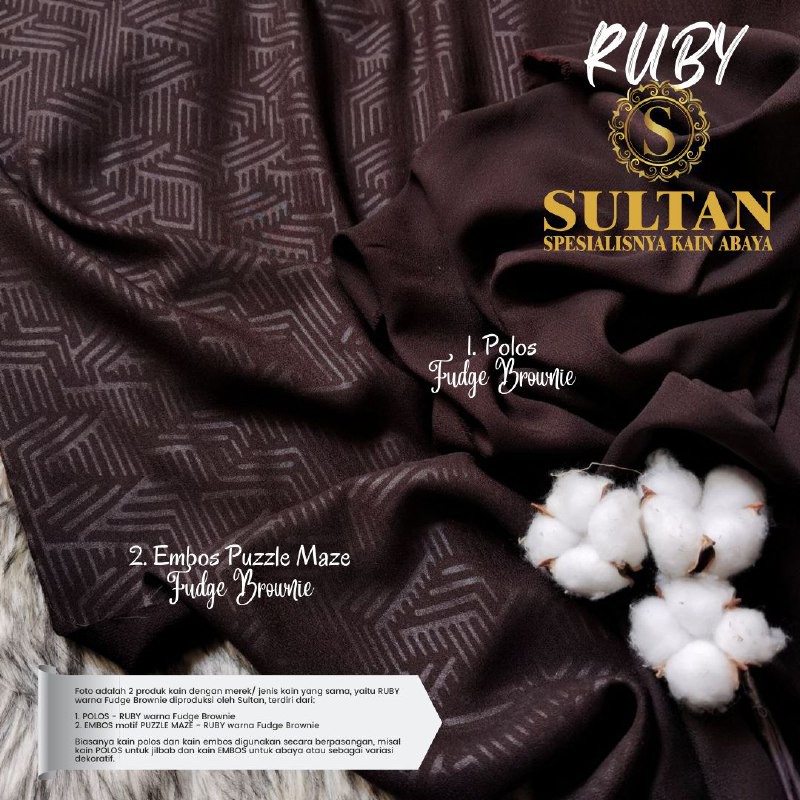 50CM EMBOS PUZZLE MAZE RUBY WOLLYCREPE FUDGE BROWNIE KAIN SULTAN