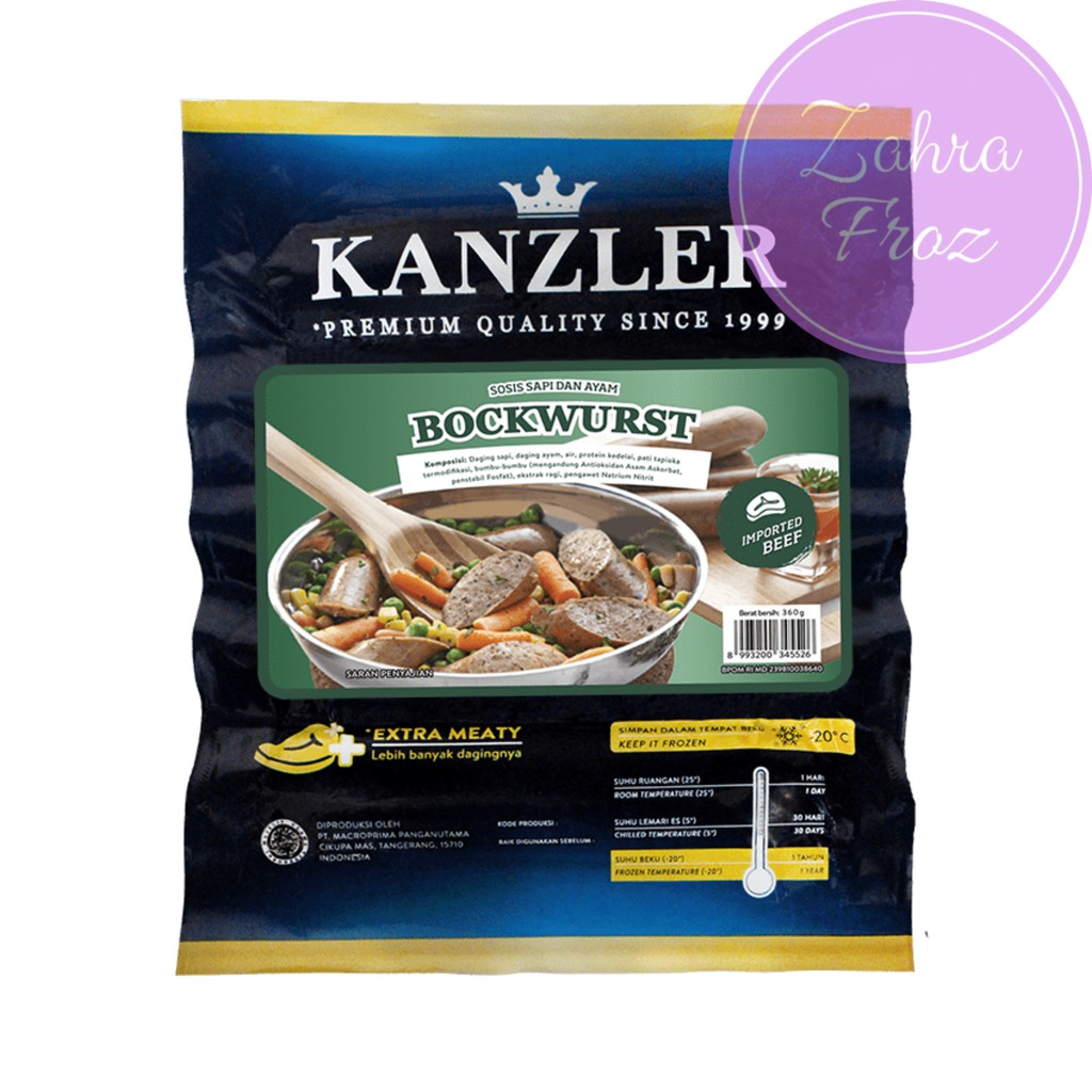 

KANZLER SOSIS BOCKWURST 360 GR