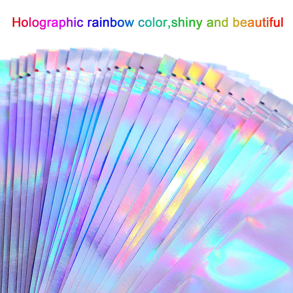 [Multifunction Self Seal Storage Bag] [Ziplock Smell Proof Bags For Party Food Storage] [Holographic Laser  Foil Pouch]