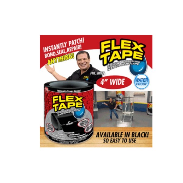 Flex Tape 4"" x 1,5 m isolasi Lakban ajaib Waterproof