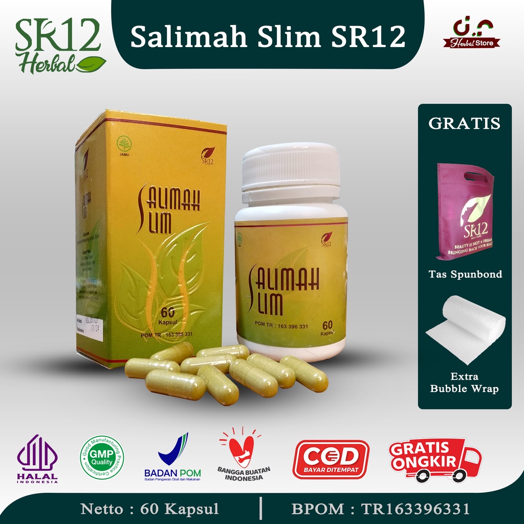 Salimah Slim SR12 Obat Diet Herbal Melancarkan BAB Original Aman untuk Ibu Menyusui