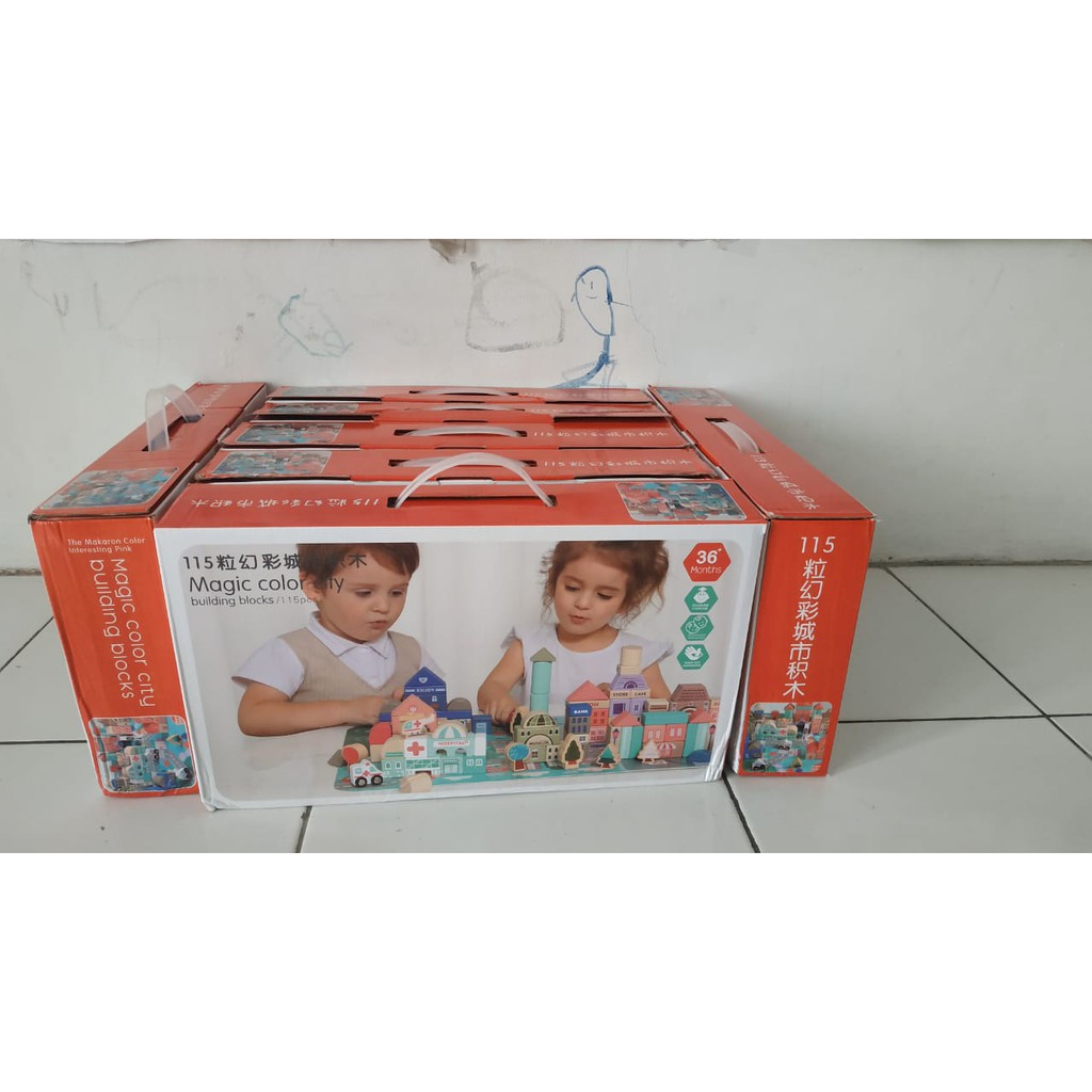 Magic Color City Building Blocks