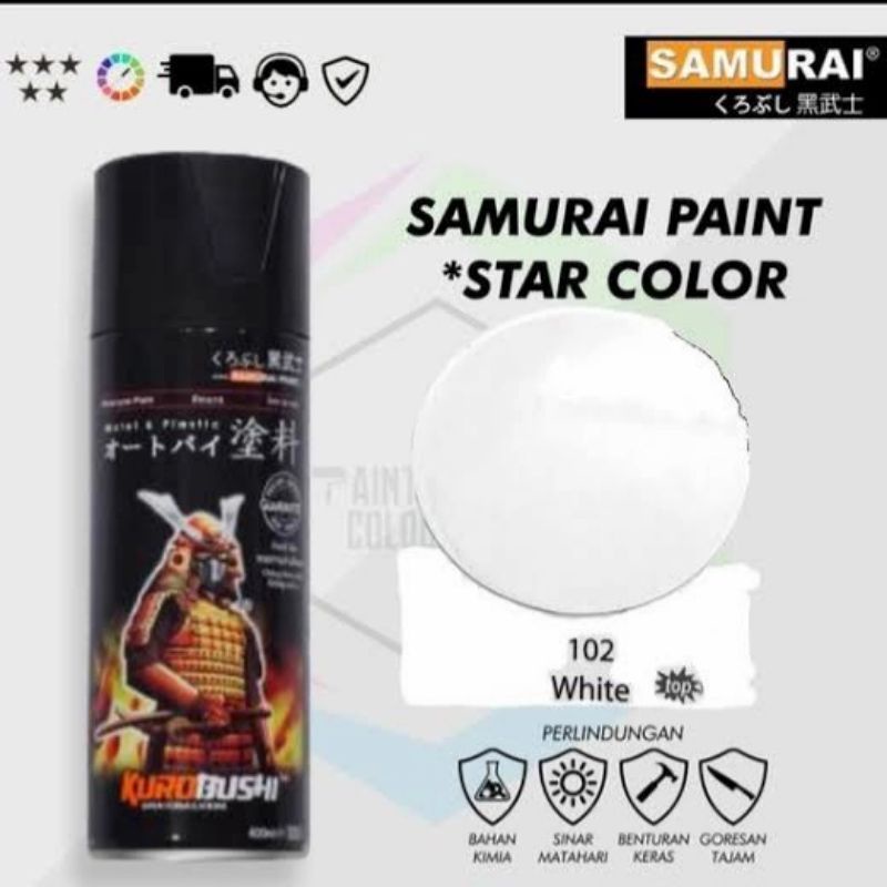 Pilox Pylox Samurai Paint White 102 Cat Standar Warna Putih 400Ml