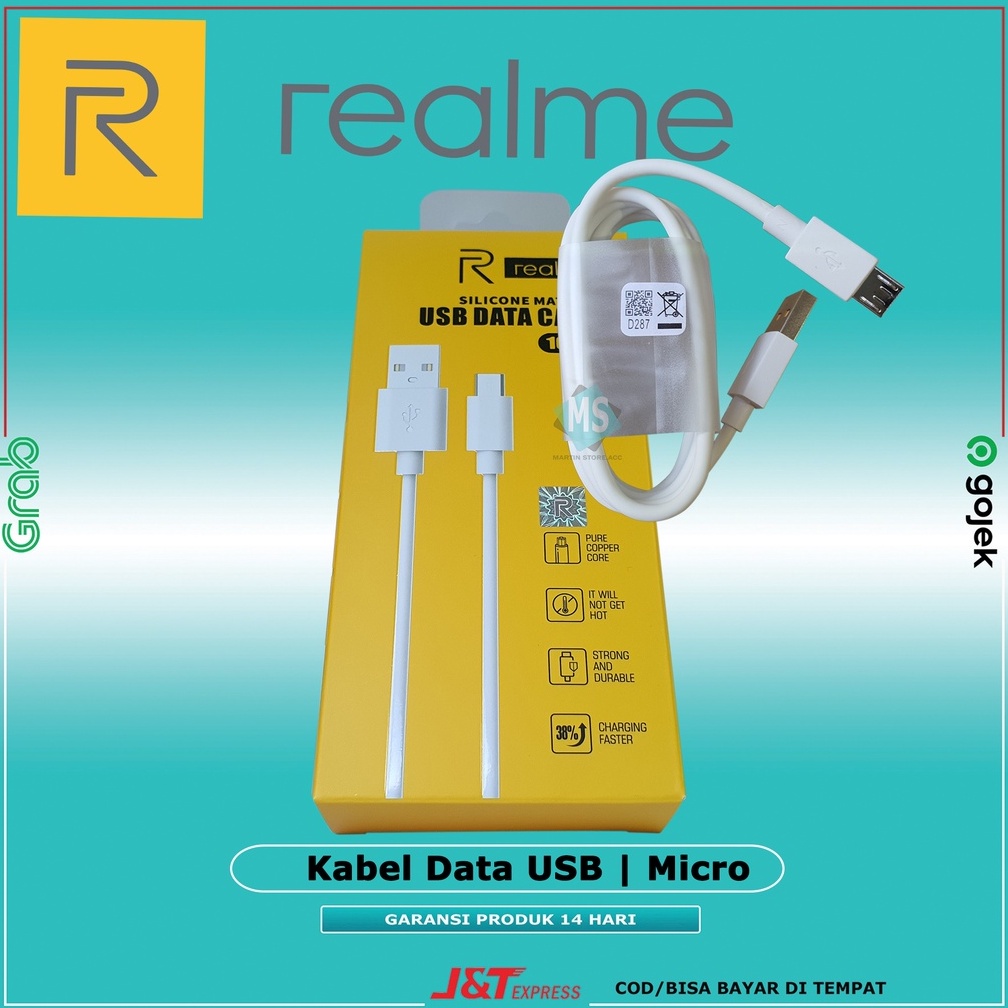 Kabel Data Realme U1 C1 C2 C3 Realme 2 2 Pro Realme 3 Realme 5 5i 5s ORIGINAL 100% Micro USB 2A