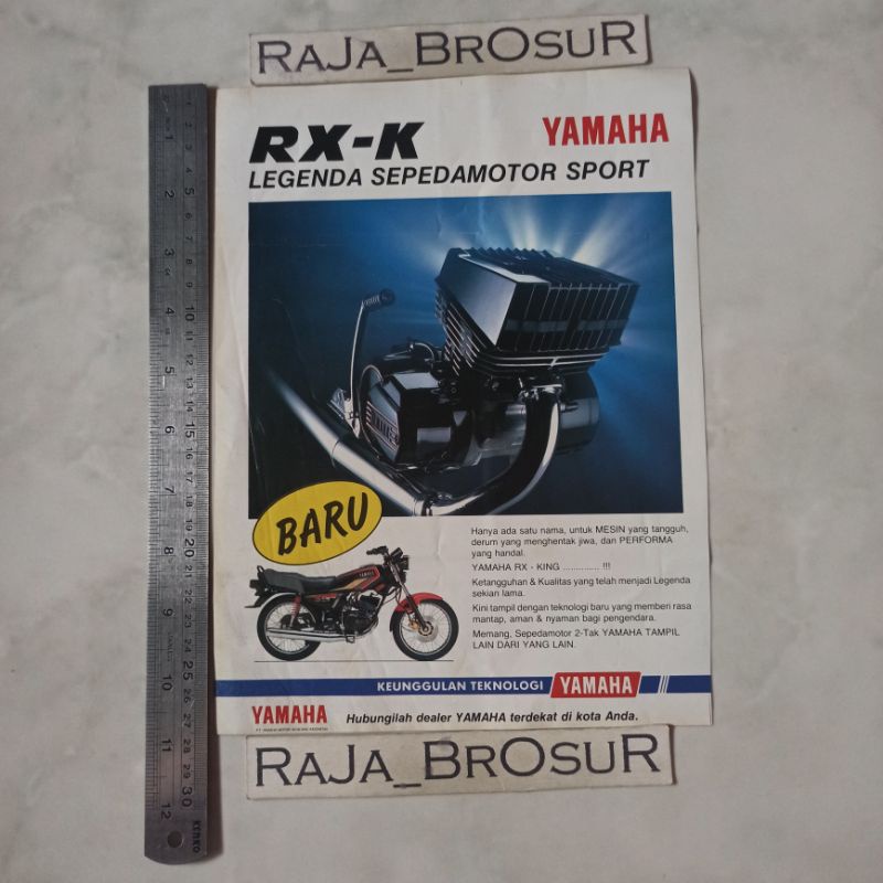 Poster brosur iklan Yamaha RX King Cobra Bibir Merah 1992