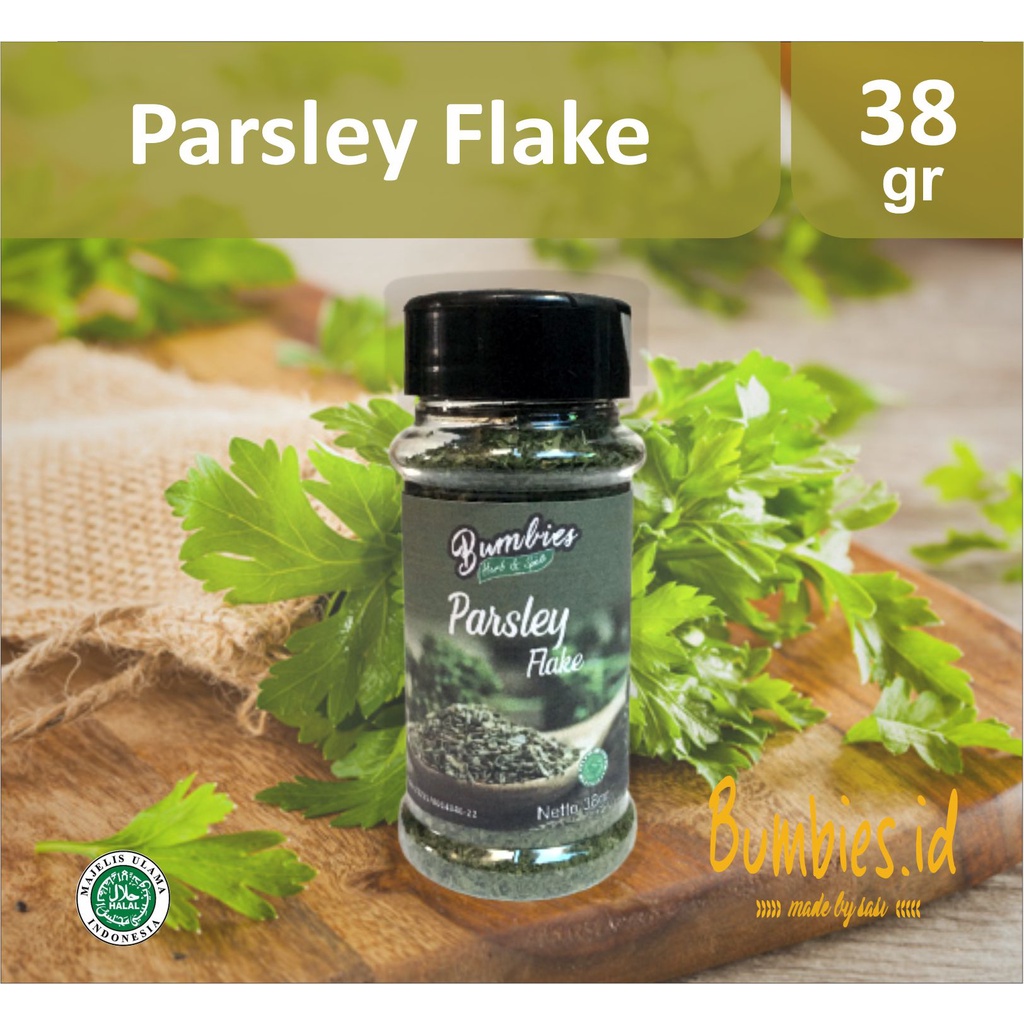 Daun Parsley 38gr 𝘽𝙪𝙢𝙗𝙞𝙚𝙨 𝙃𝙚𝙧𝙗 𝙖𝙣𝙙 𝙨𝙥𝙞𝙘𝙚𝙨/ Daun Parsley Premium/ Daun Parsley Maasak/ Rempah Rempah Botol