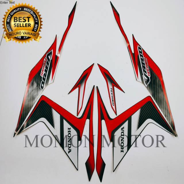 Sticker striping stiker honda vario techno 110 karbu 2011 2012 hitam standar