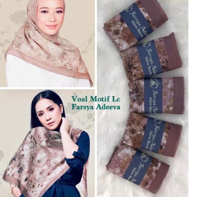 Tidak Diragukan.. Deenay Scarf Voal Motif Lc Farsya Adeeva grosir termurah