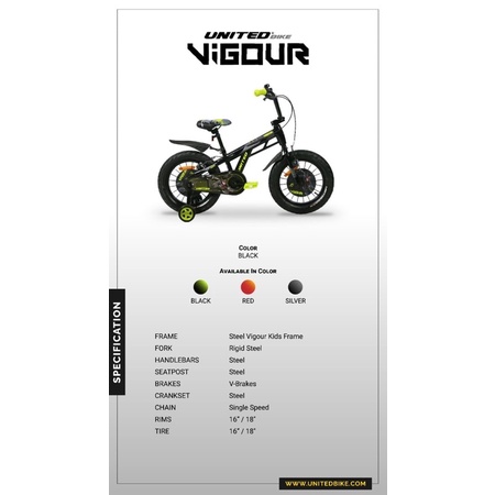 sepeda bmx 16 inch United Vigour Terbaru
