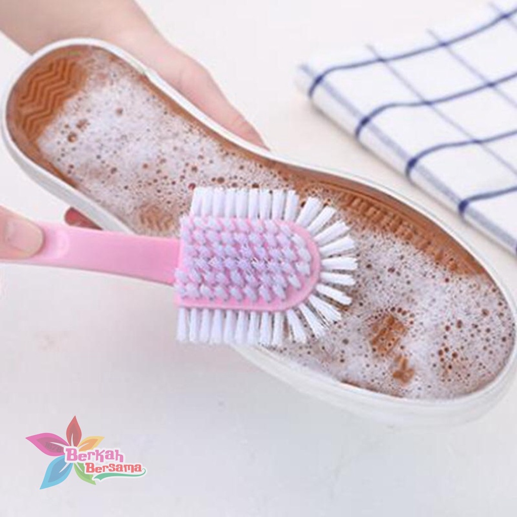 RT65 Sikat Pembersih Sepatu Triple Bulu 4 in 1 Shoes tiga sisi clean tools cleaning brush shoes BB6348