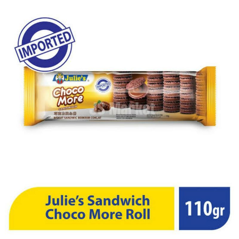 

JULIE'S BISCUIT SANDWICH CHOCO MORE 110GR