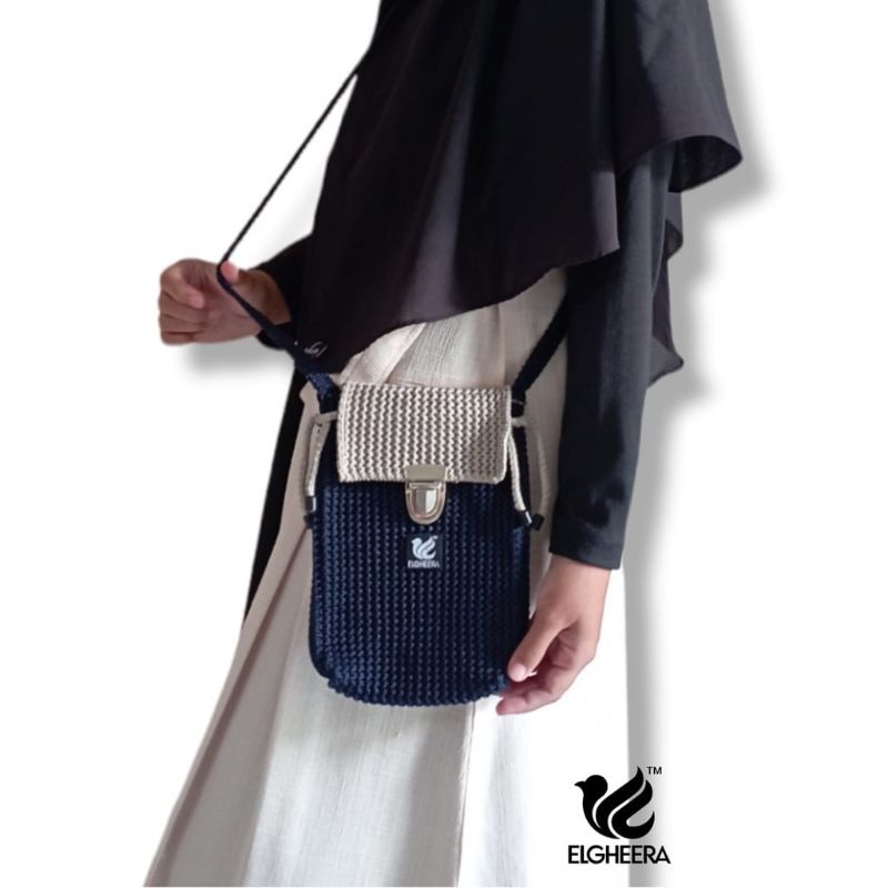 [HUSNA COLLECTION] Tas Selempang Rajut Sling Bag