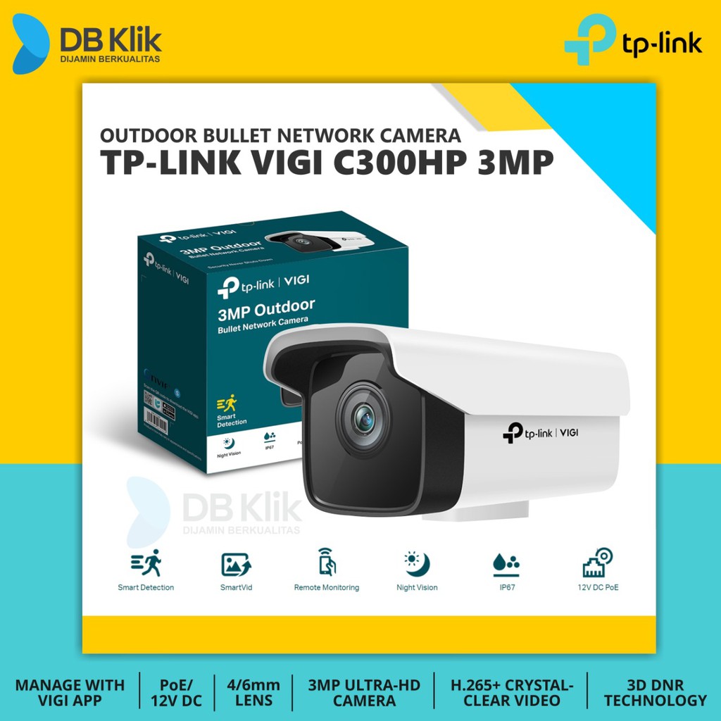 CCTV TP-LINK VIGI C300HP 3MP Outdoor Bullet Network - VIGI C300HP-4mm