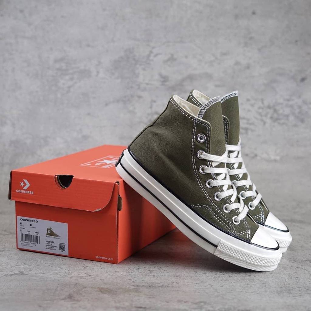 Converse Chuck 70s High Green Hijau Herbal Army Field Surplus Egret