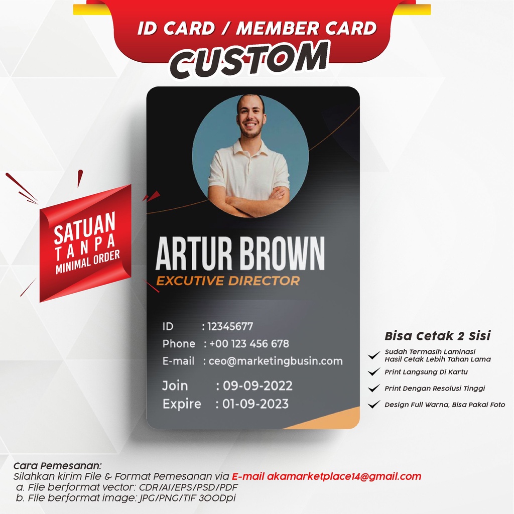 

cetak id card / Kartu member card / custom id card