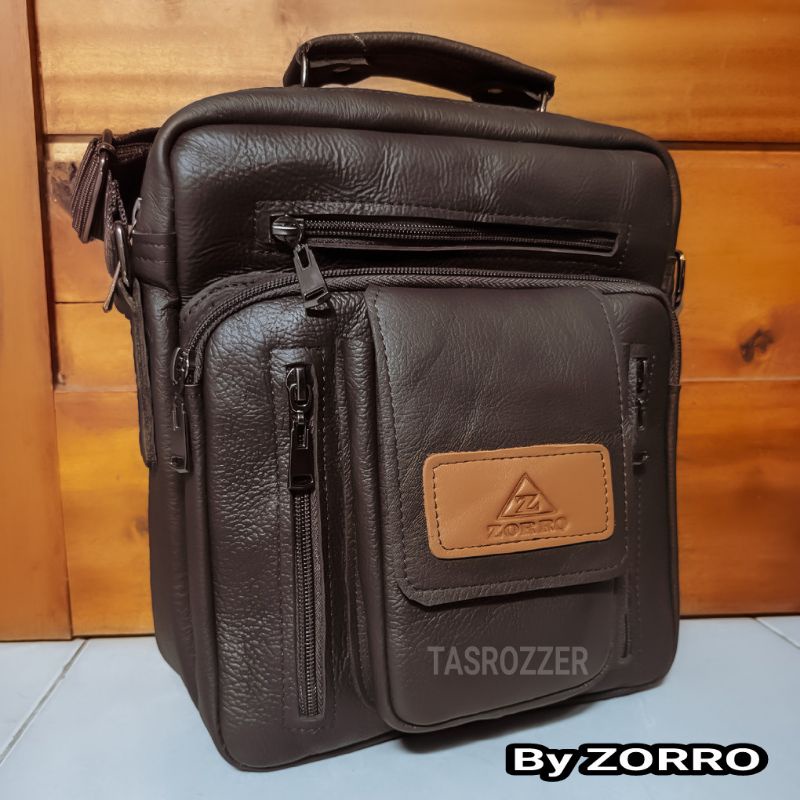 Tas kulit asli pria merk ZORRO bahan simon