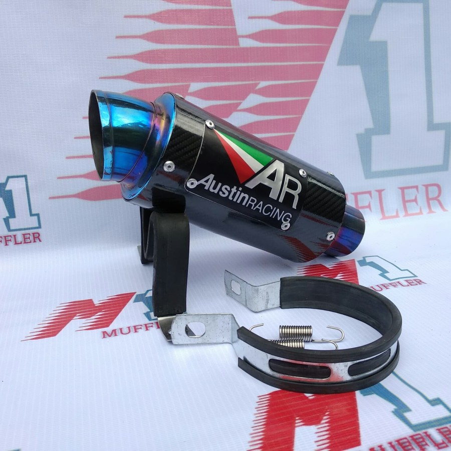 Knalpot Racing Austin Blue Carbon Untuk CBR150 CBR150R CBR 150R MURAH