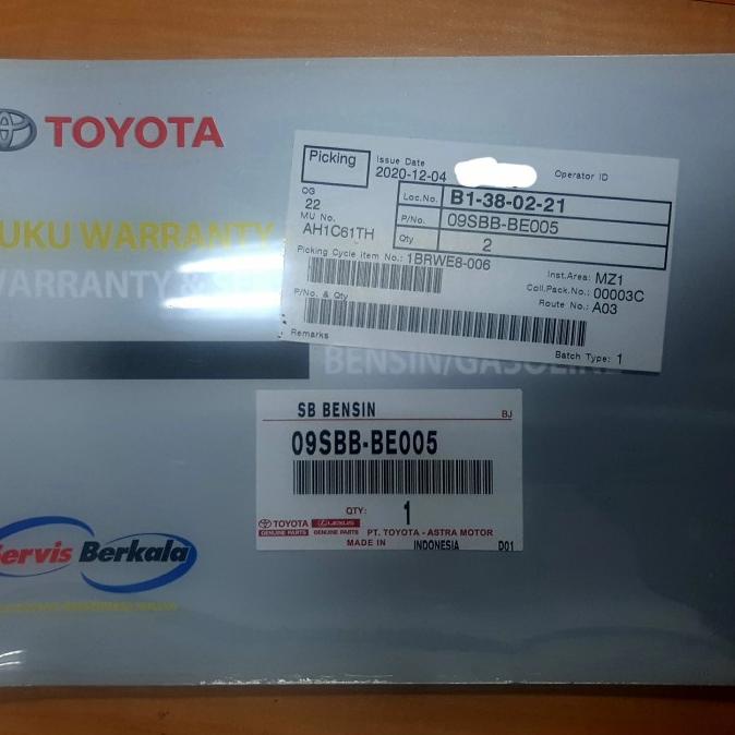 

ANDIENMALL.ID Buku Service Bensin 100% Original Toyota