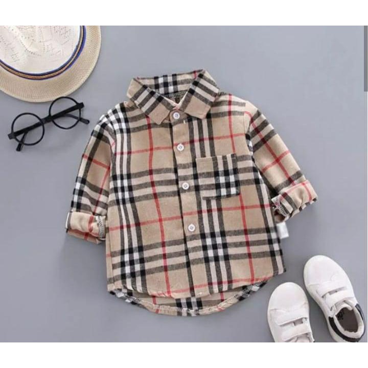 BEFAST - ZTL OOTD Kemeja Anak NICA / kemeja anak BB unisex / Pakaian Unisex Anak-Anak / Kemeja Anak Anak Kekinian / Keluaran Terbaru 2022 / Fashion Anak Perempuan/Anak Laki-Laki / Pakaian Casual Anak-Anak / Kemeja Lengan Panjang / Trendy