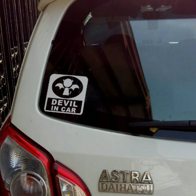 Sign Sticker baby Devil In Car stiker kaca / body mobil baby on board