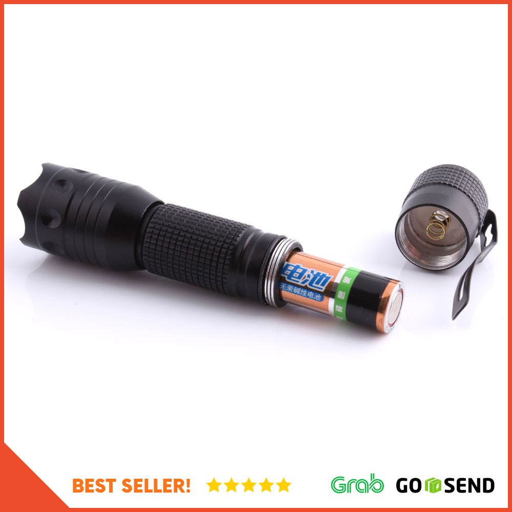 Pocket Portable Senter LED Flashlight Waterproof - Z10 - Black