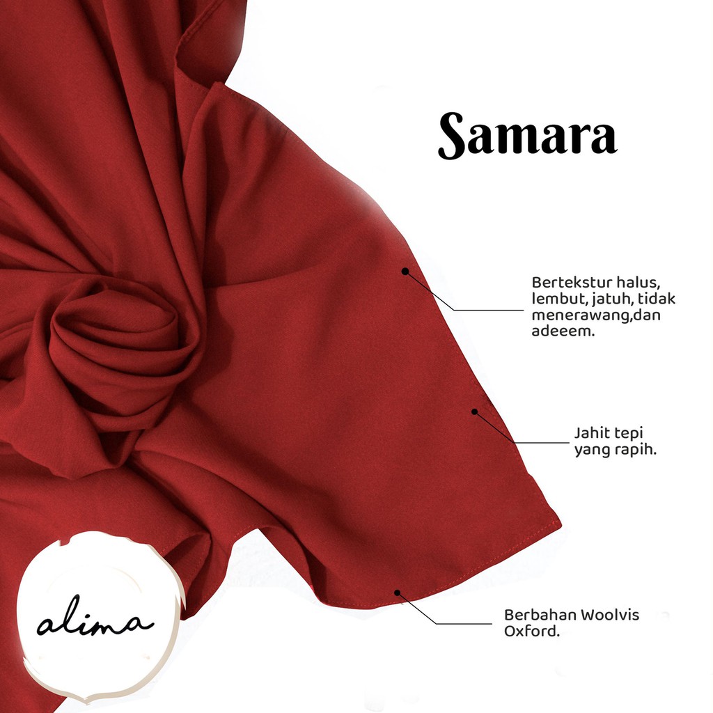Kerudung Segi Empat Adem dan Syari SAMARA