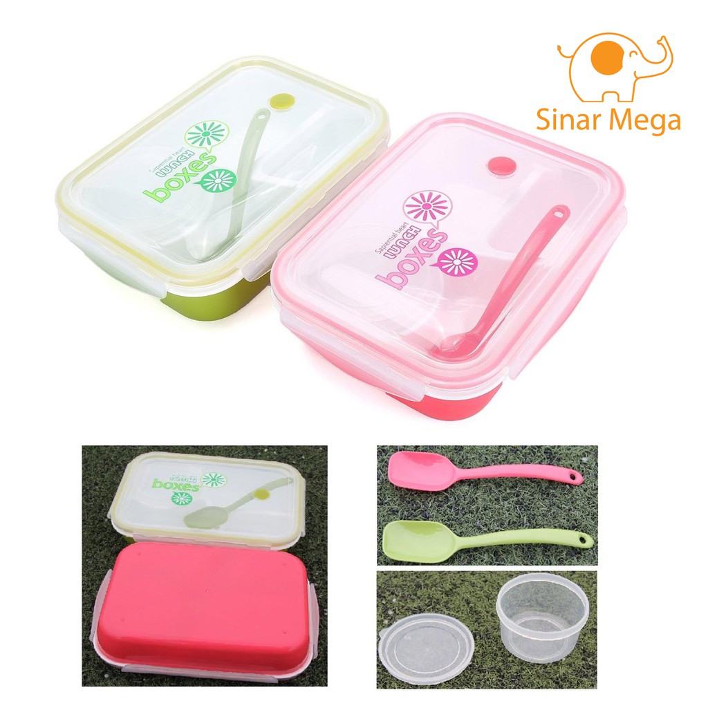Paling Murah Yooyee Lunch Box 415 4 Sekat / Kotak Makan Bento Set Anti Tumpah Yoyee / Lunch Box Yooyee 415 YBG8xecWR6RKW
