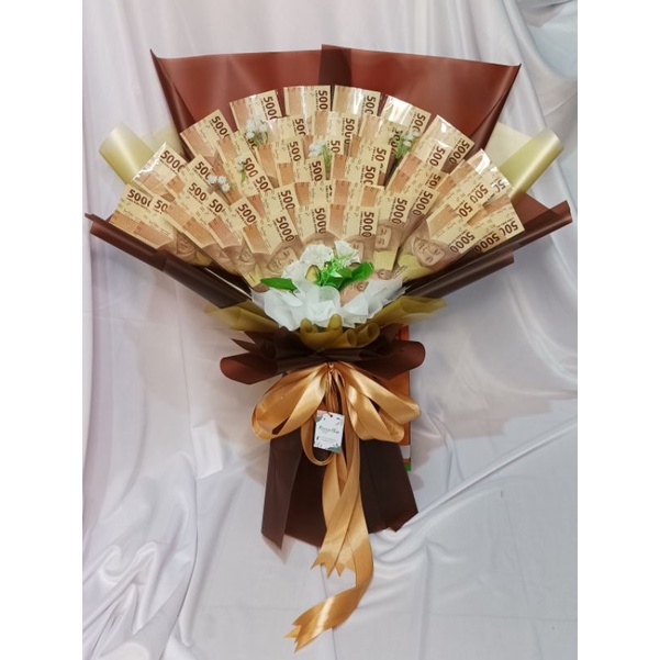 Buket Bunga Uang Asli Bouquet Wisuda 50rb dan 100rb