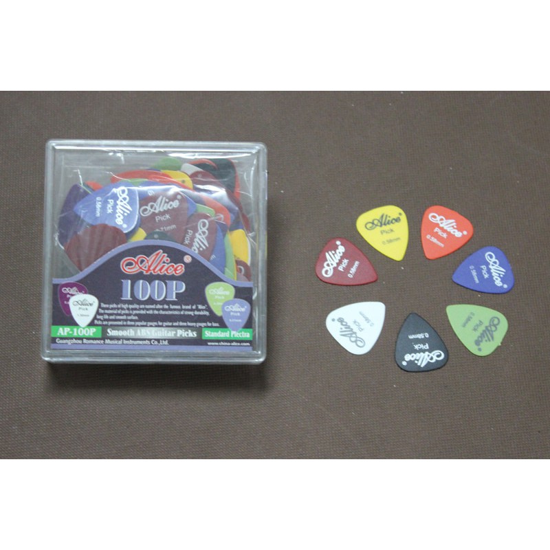 1box/100pcs Pick Gitar Alice AP-100P (0.58mm / 0.71mm / 0.81mm) Guitar