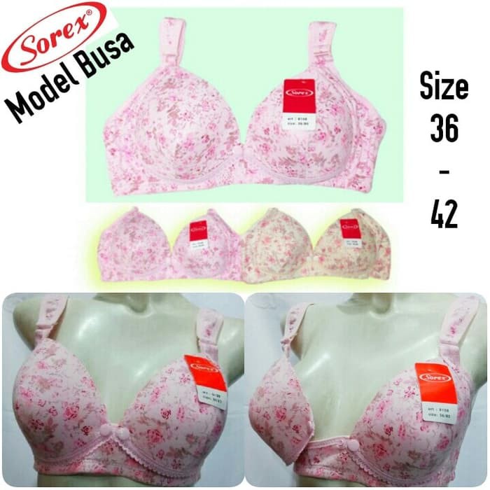 BRA Sorex - BH Menyusui Sorex - Bra Motif Bunga dengan Busa - Kode 8108