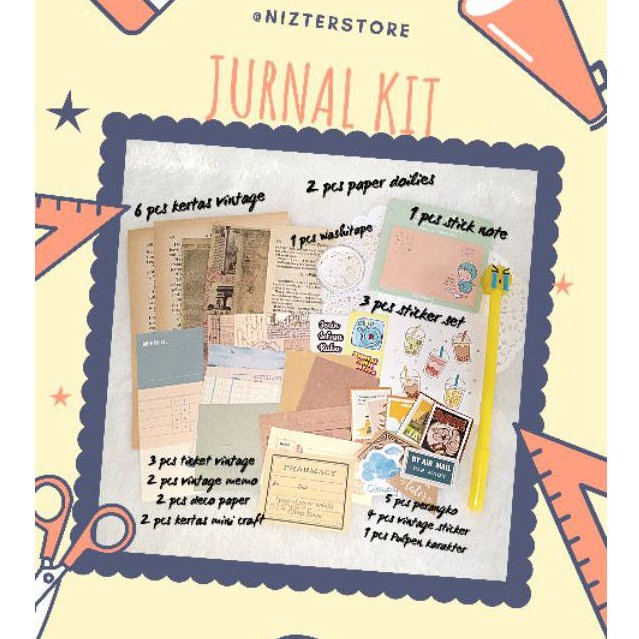 

JURNAL KIT VINTAGE / JURNAL KIT / MINI JURNAL KIT / BULLET JURNAL