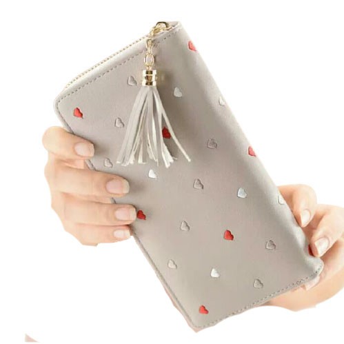 Dompet murah dompet wanita motif love plus gantungan dompet panjang wanita murah