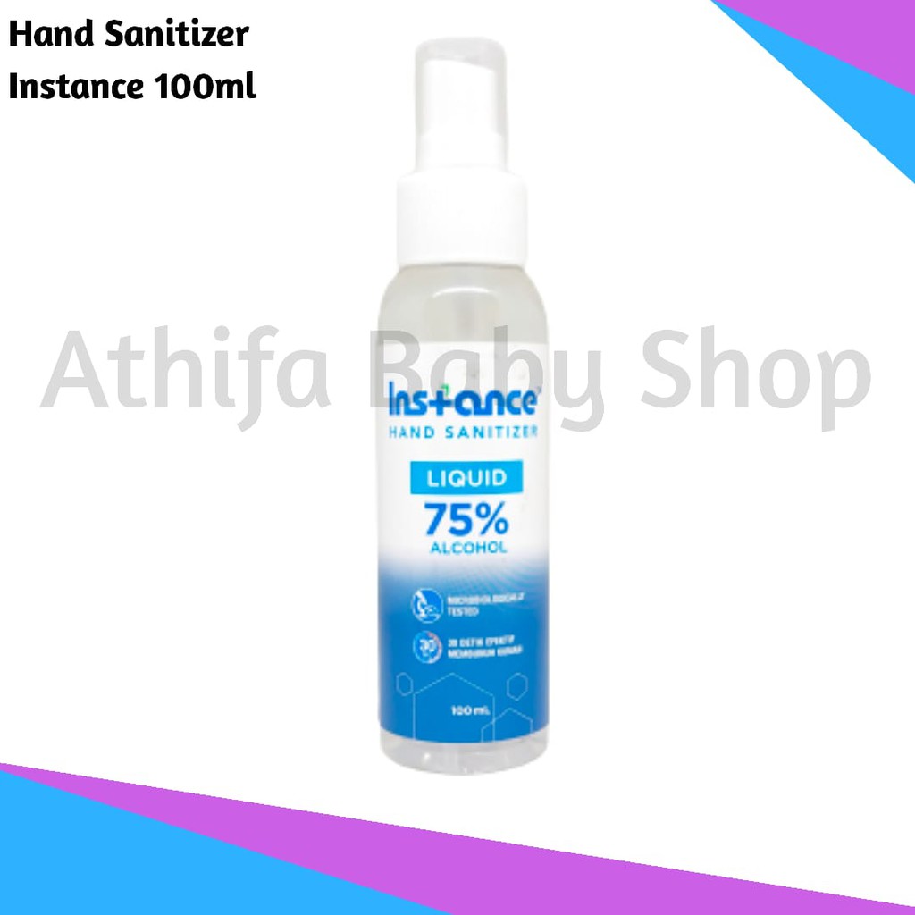 Instance Hand Sanitizer Spray Liquid 75% Alcohol 100ml Cairan Pembersih Tangan Kuman