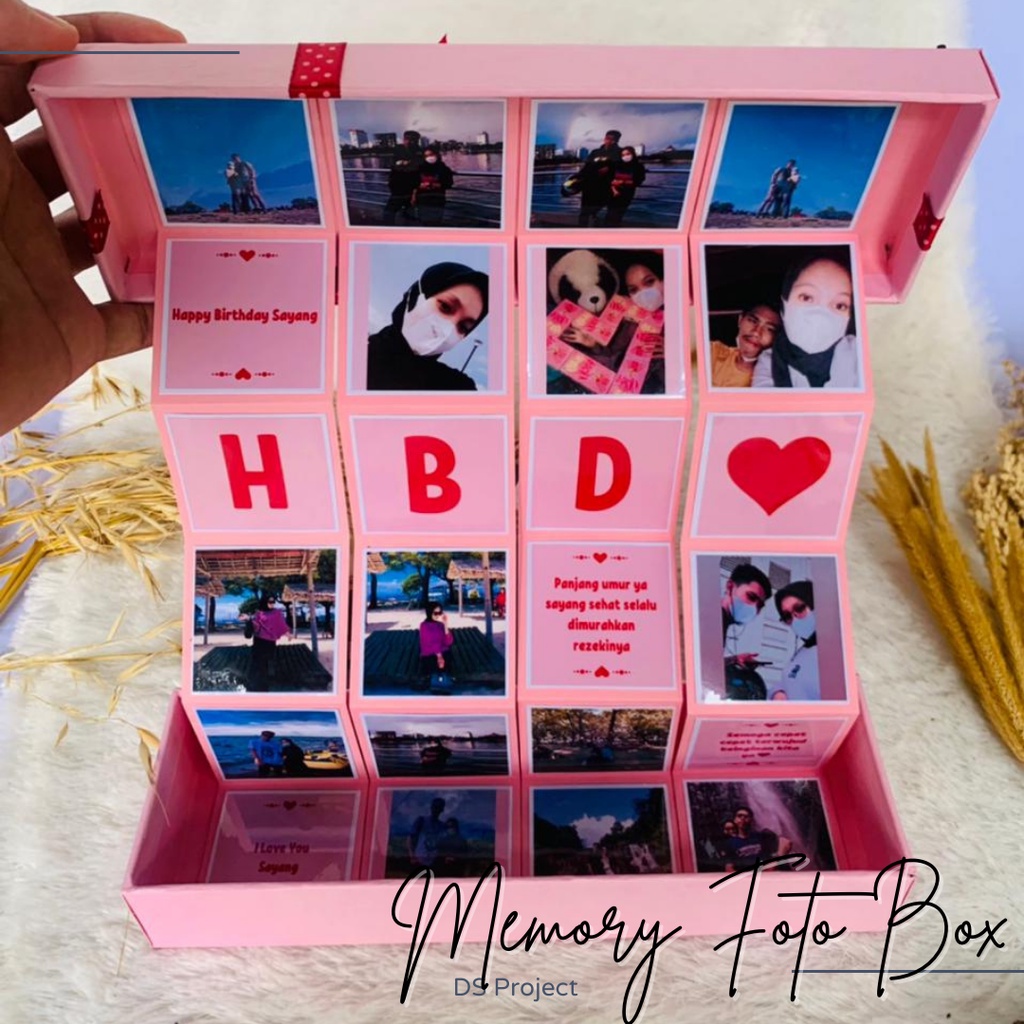 Gift Kado Memory Foto Box Polaroid Untuk Birthday / Ultah / Anniversary / Spesial Photo Box Femo Har