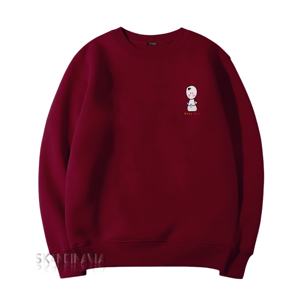 ￼Sweatshirt Crewneck AutoCracy Cream  Full Lebel Skdnv l Sweater Beige North South East South East West Premium Quality Terlaris