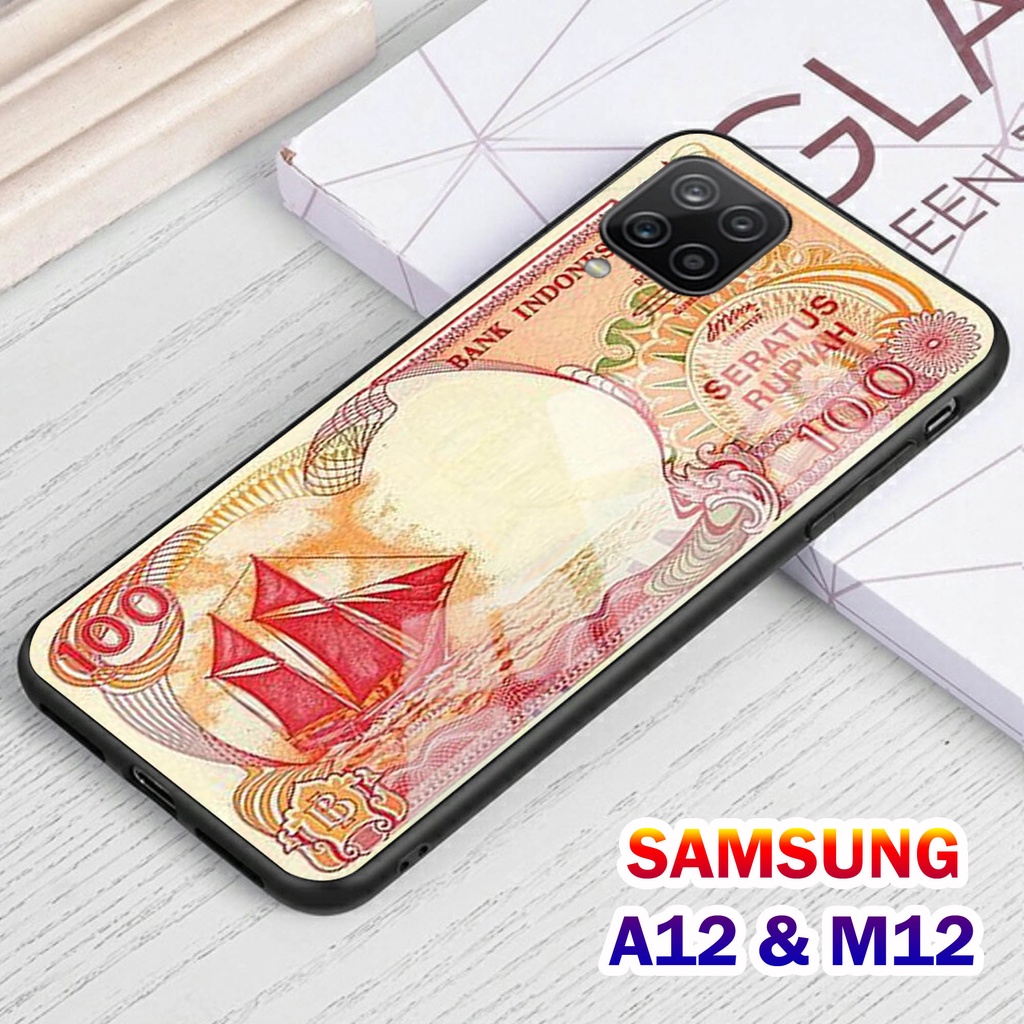 Softcase Glass Kaca SAMSUNG A12 , M12 - Casing HP SAMSUNG A12 , M12 [ S25 ].