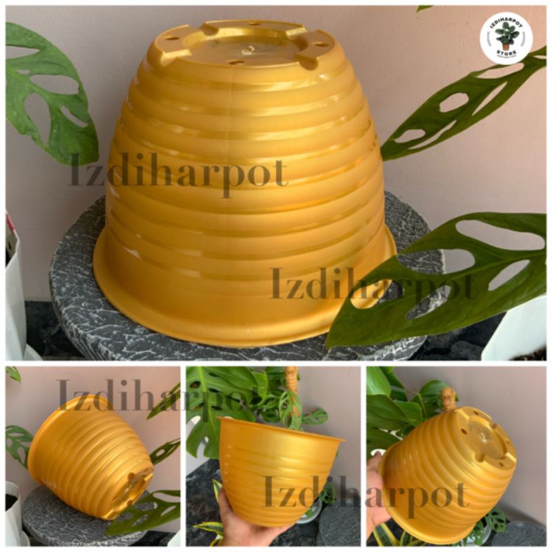 pot bunga tanaman mdn gold 24cm model tawon - MDN 24 GOLD