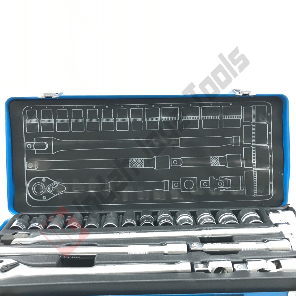 MULTIPRO 24PCS Kunci Sok Set 24 Pcs 0.5 Inch - Socket Soket Set Mobil Motor Kunci