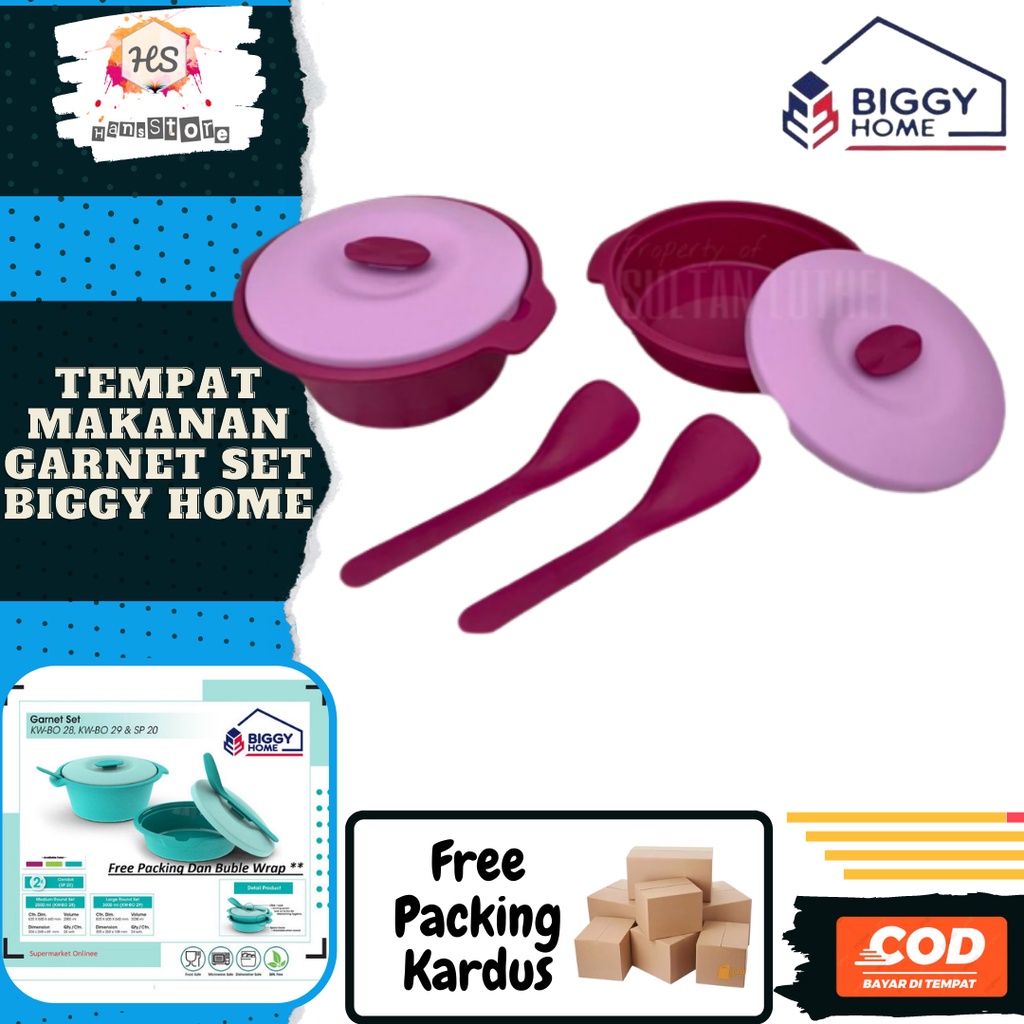 025 Tempat Makanan Garnet Set Biggy Home
