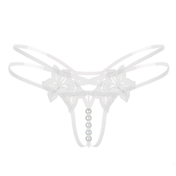 BAHAN BERKELAS LINGERIES SEXY GSTRING WANITA OPEN CROTCH MUTIARA CD CELANA DALAM SEXY BAHAN