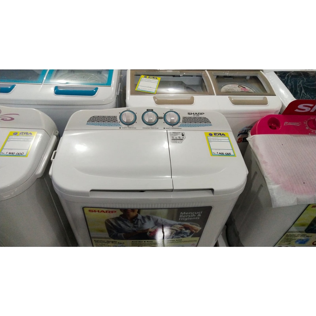 Mesin cuci SHARP EST 68 MW 6.5 KG 2 tabung